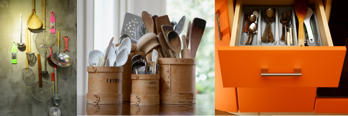 places to put your kitchen utensils